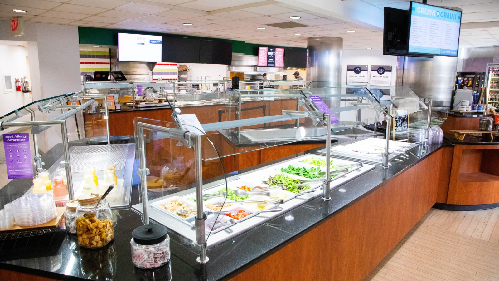 salad bar at the Local in McDonough Hall