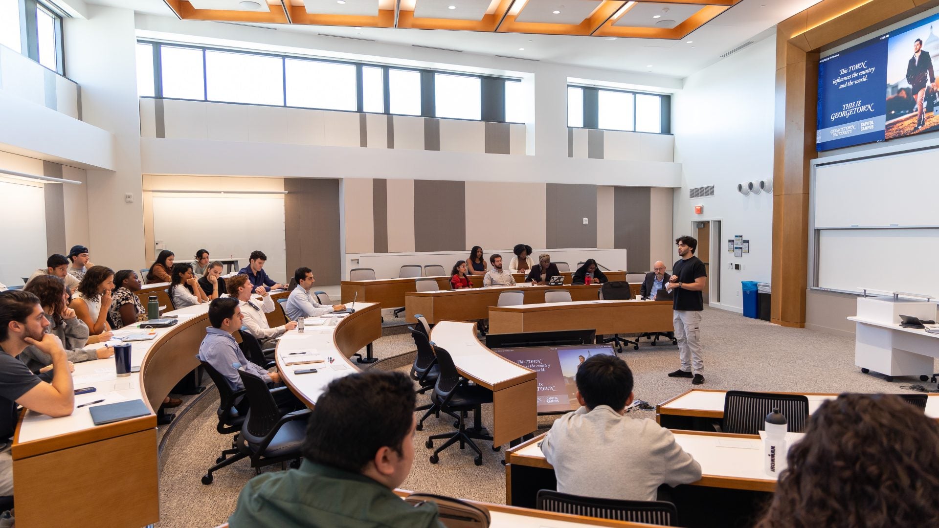 MiM student presenting in case room